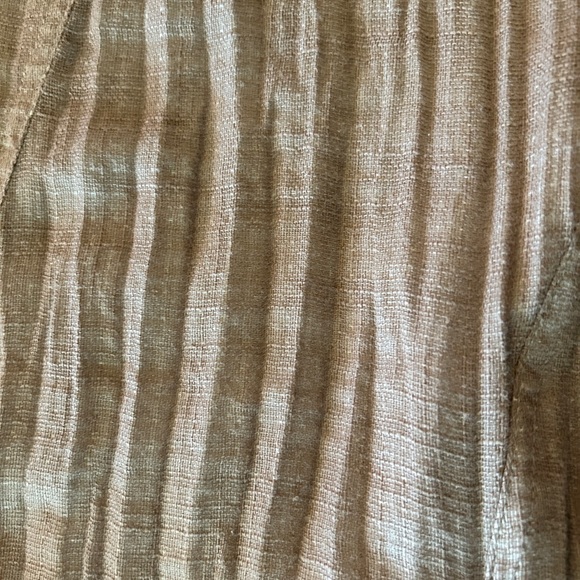 Chico’s Maxi Skirt Beige pleated cotton fabric with side zipper size 2 - Picture 7 of 8